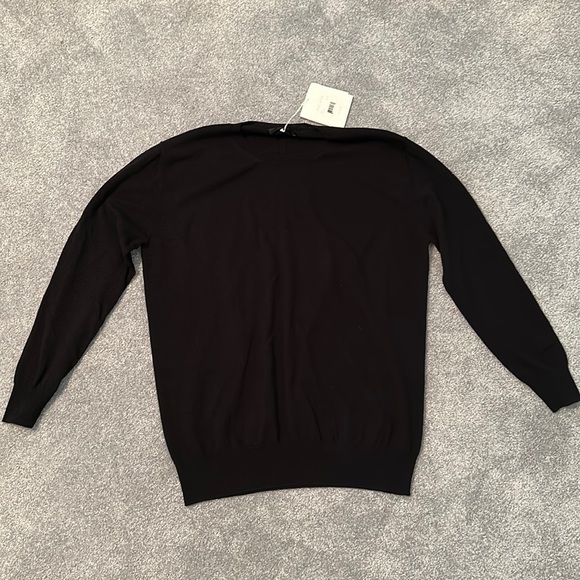 The Row Rose Cashmere Sweater Top, Bark Melange - Picture 2 of 7